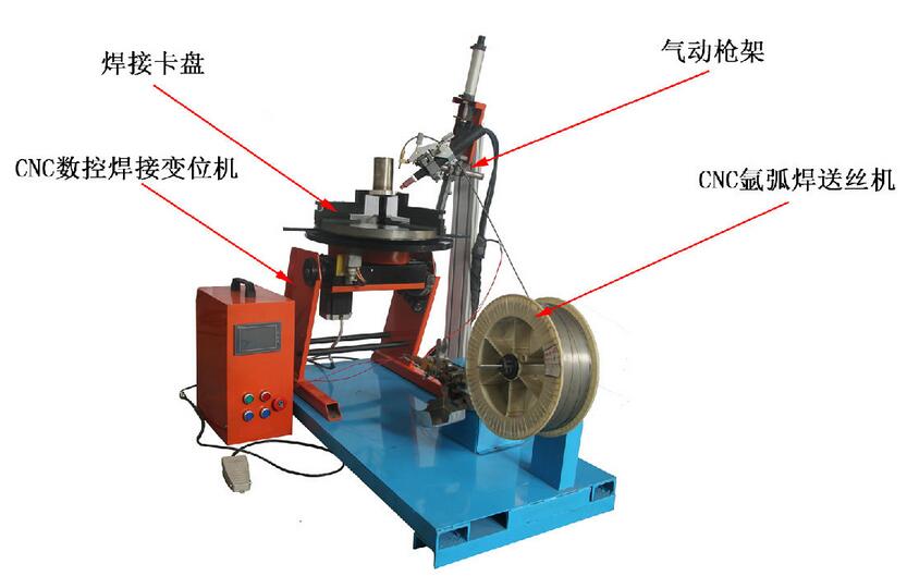 上弘数控自动焊接变位机配氩弧焊自动送丝机介绍
